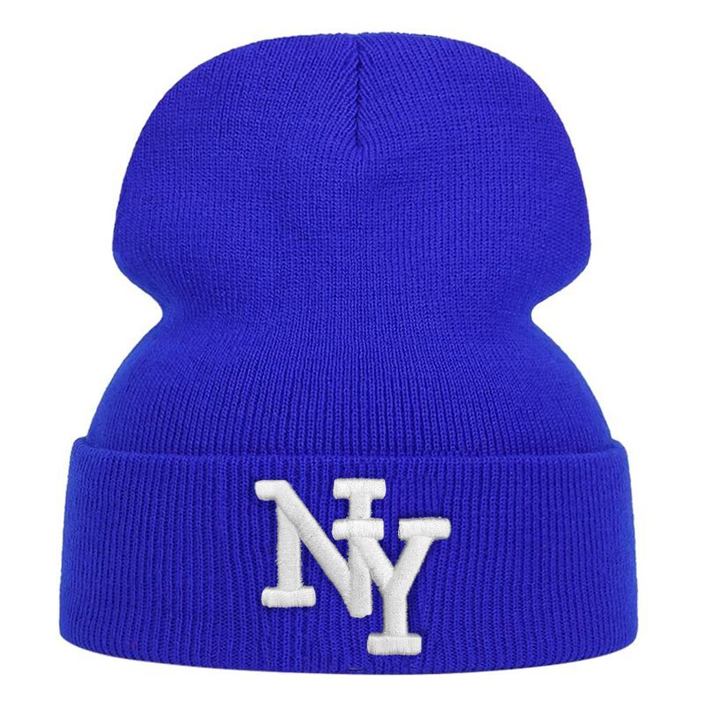 Letter Embroidery Cotton Beanies Hat Winter Warm Men's and Women's Knitted Hats Leisure Sports Skiing Cap Wild Caps