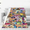 Custom Dogs Wallpaper Blanket Soft Fleece Autumn Warm Flannel Funny Manga Cartoon Throw Blankets For Sofa Travel Bedding Quilt