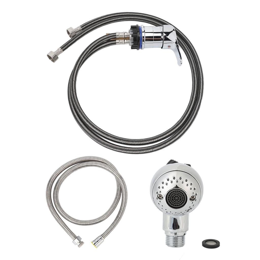Shampoo Bowl Faucet Pressurization Water Saving 100cm Pipe 120cm Soft Hose Shampoo Bed Sprayer Kit