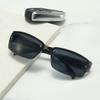 Simple Box Sunglasses Tide Driver Simple Gradual Change Sunglasses Half Frame Men'S Driving Sunglasses