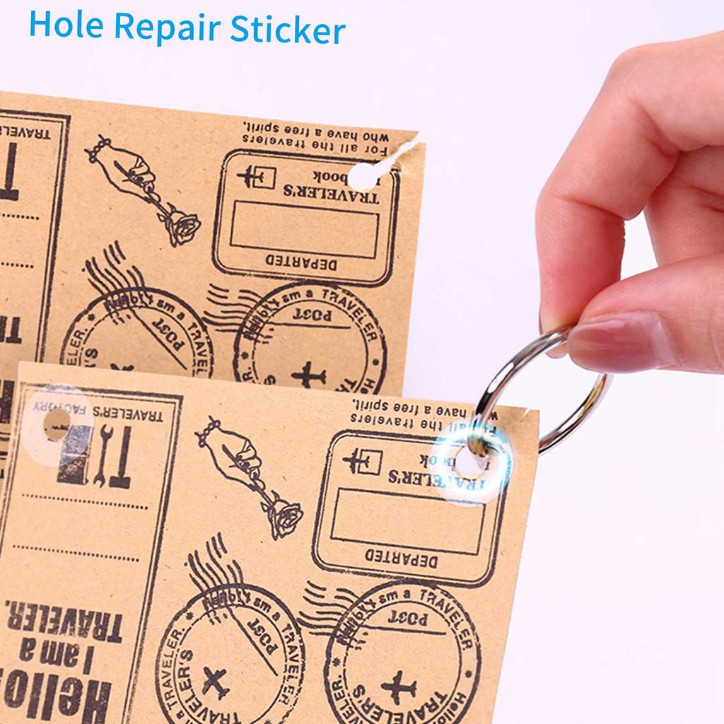 Loose Leaf Paper Hole Reinforcement Labels Round Stickers Self Adhesive Hole Punch Protector for Office School Home