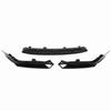 3Pcs Set Front Bumper Lip Splitter Antiscratch Glossy Black Replacement for Accord 10th Gen 2018‑2020