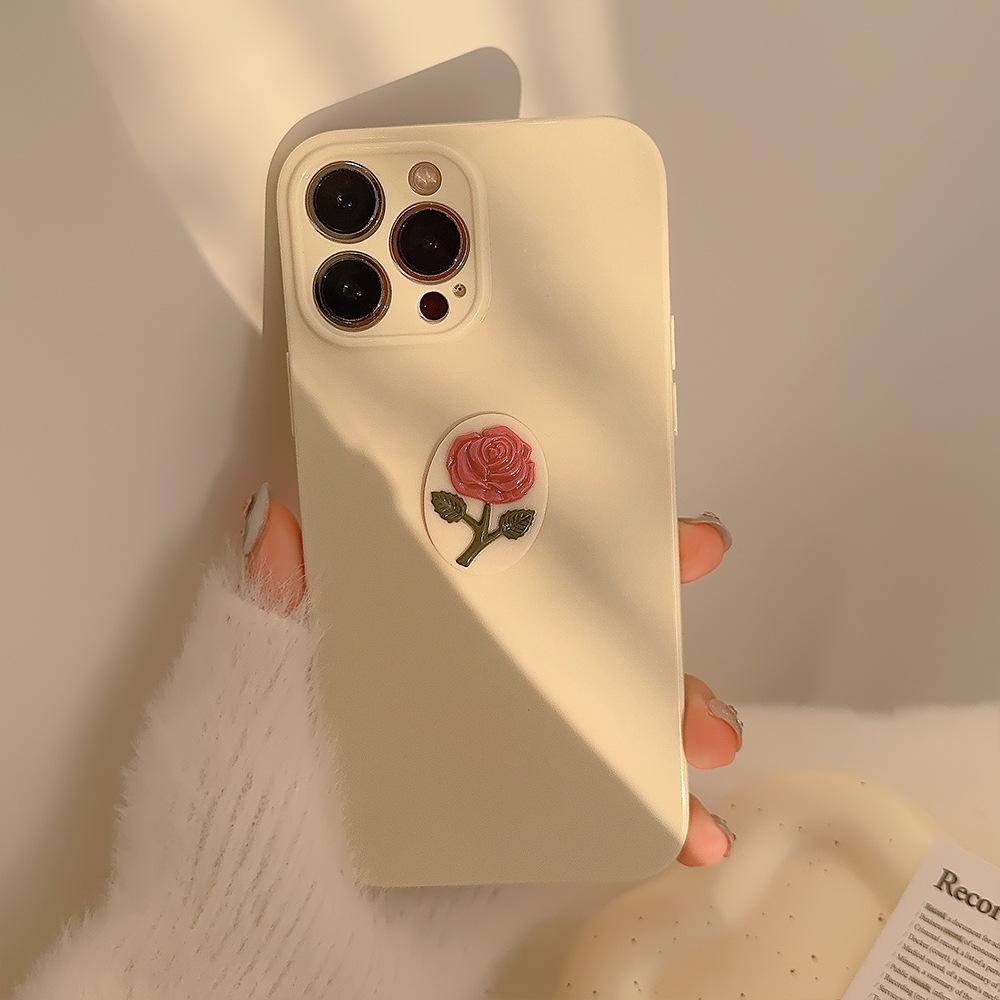 Three-dimensional Lotus Root Pink Rose Mobile Phone Case 15 for Apple for IPhone17 Gentle Wind 11 for 13promax All Inclusive