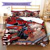 Chainsaw Man Pattern Bedding,Quilt Set Quilt Cover Pillowcase Home Birthday Gift (1 * duvet cover + 2 * pillowcase, without core)