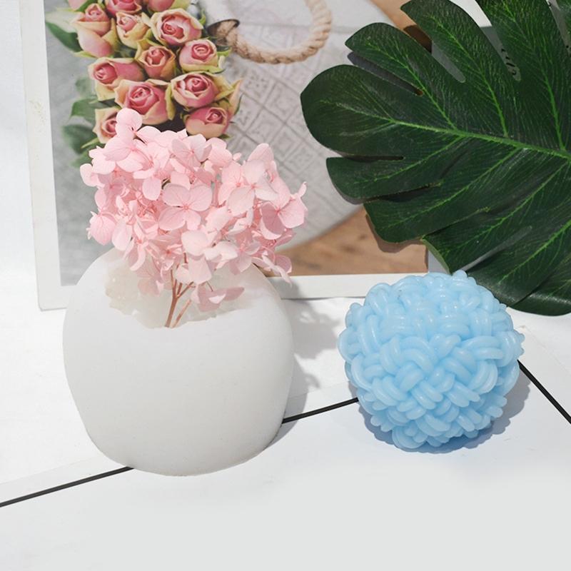 Yarn Ball Decoration 3D Candle Soap Mould DIY Candle Epoxy Mold Handmade Candles Aroma Wax Soap Molds for Decorations