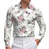 Trendy Floral Print Long-sleeve Shirt, Casual Button-up for Daily Wear