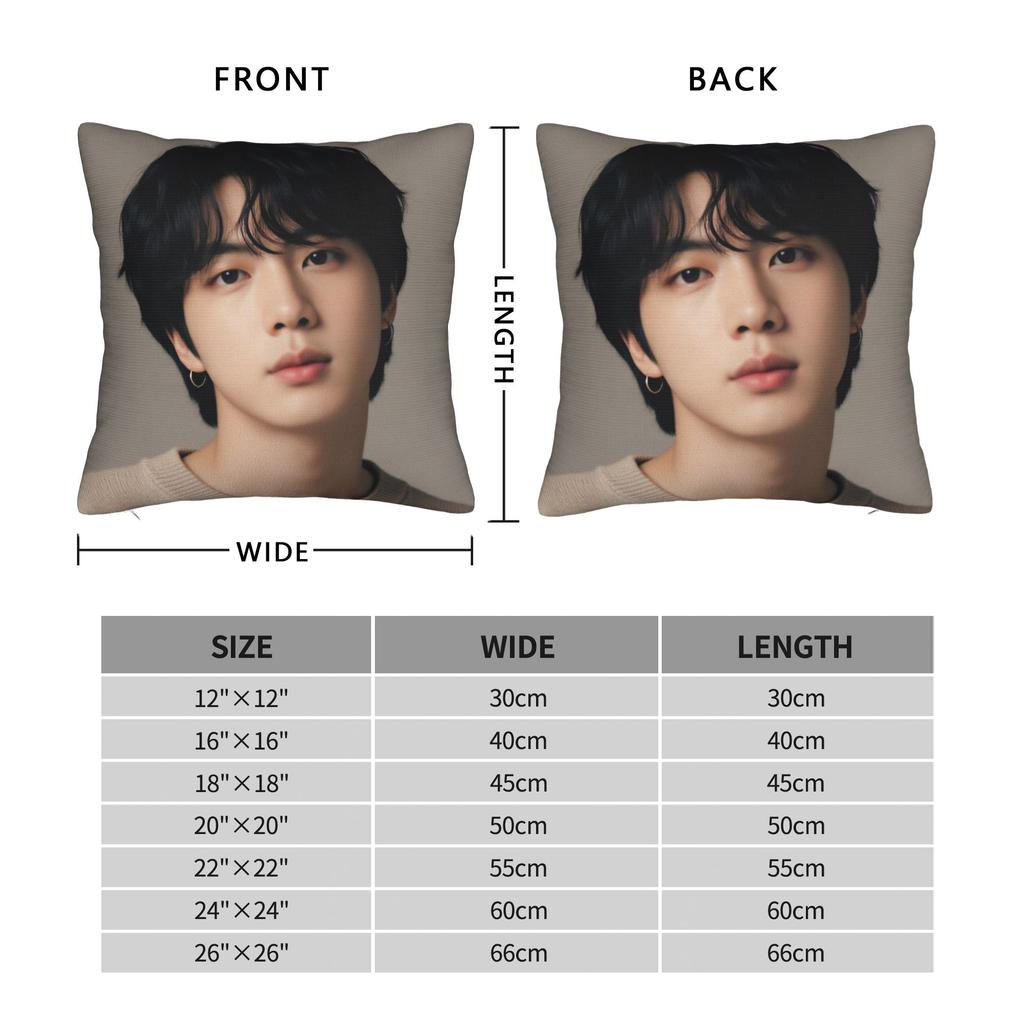 Korean Kpop Style Jinjinjin Cool Boy Pillow Case Comfy Pillow Cover For Couch Sofa Bedroom Novelty Cushion Cover