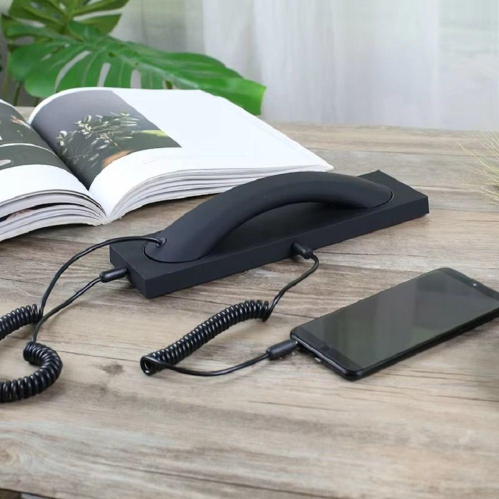 Noise Reduction Cell Phone Receiver Type-C/3.5mm Wired Microphone Handset  Home Office