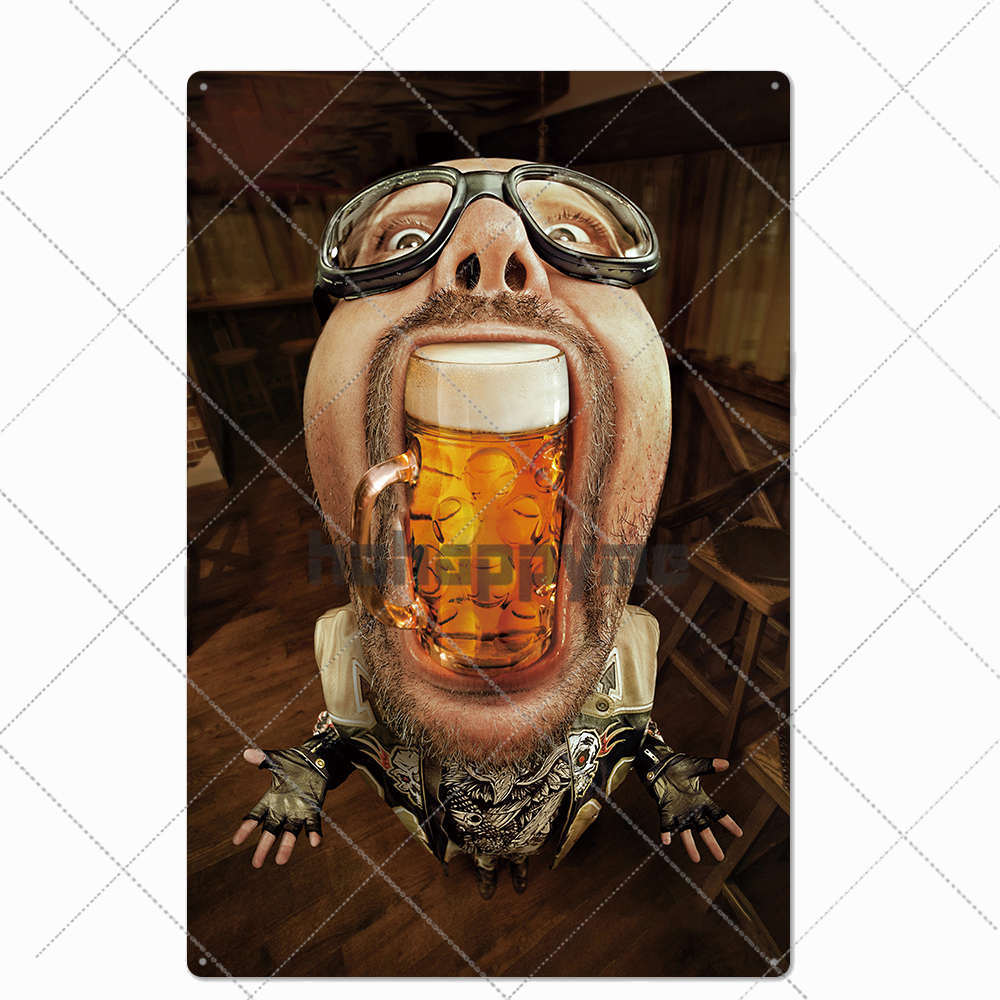 Beer Vintage Metal Tin Signs Bar Poster Pub Club Cafe Wall Decoration Retro Plaque Home Decor 20*30cm