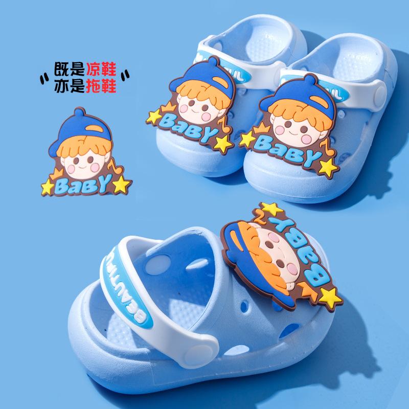 

Children s Summer Cartoon Non-Slip Baby Sandals for Boys and Girls, Boys Closed-Toe Clogs, Toddler Sandals 21/22【Insole Length13cm