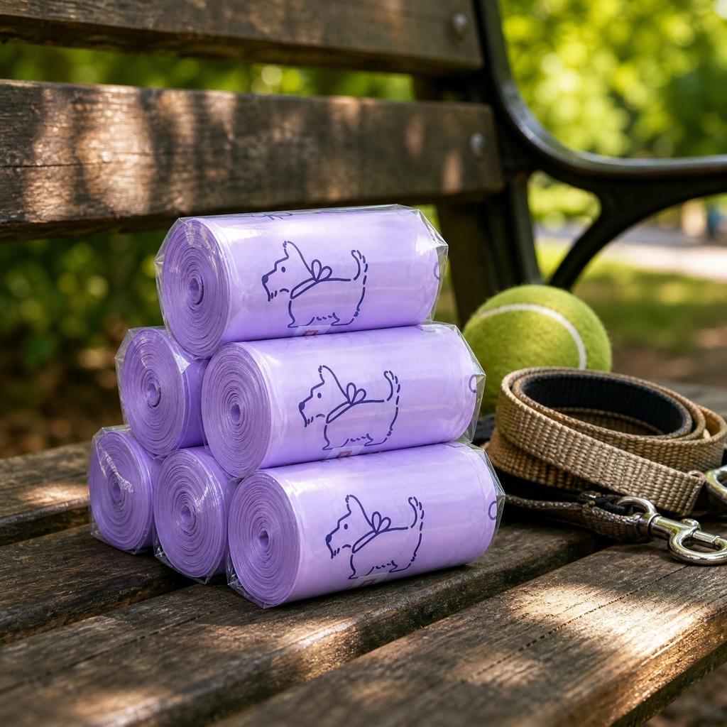 Scented Dog Poop Bags, Leak- and Extra Thick, Waste Bags for Dogs and Cats, Sturdy Pet Bags