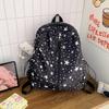 Schoolbag Korean Star Printed Backpack Women's Lightweight Simple Student School Bag Casual Versatile Girl Heart Travel Small Backpack