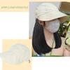 Bucket Hat Fisherman Hat with Wig Wide Brim Short Straight Hair Simple Women Sun Cap Wig  Travel