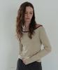 WAARFORWOMAN Wt-98 Striped Color Block T-Shirt_Brown