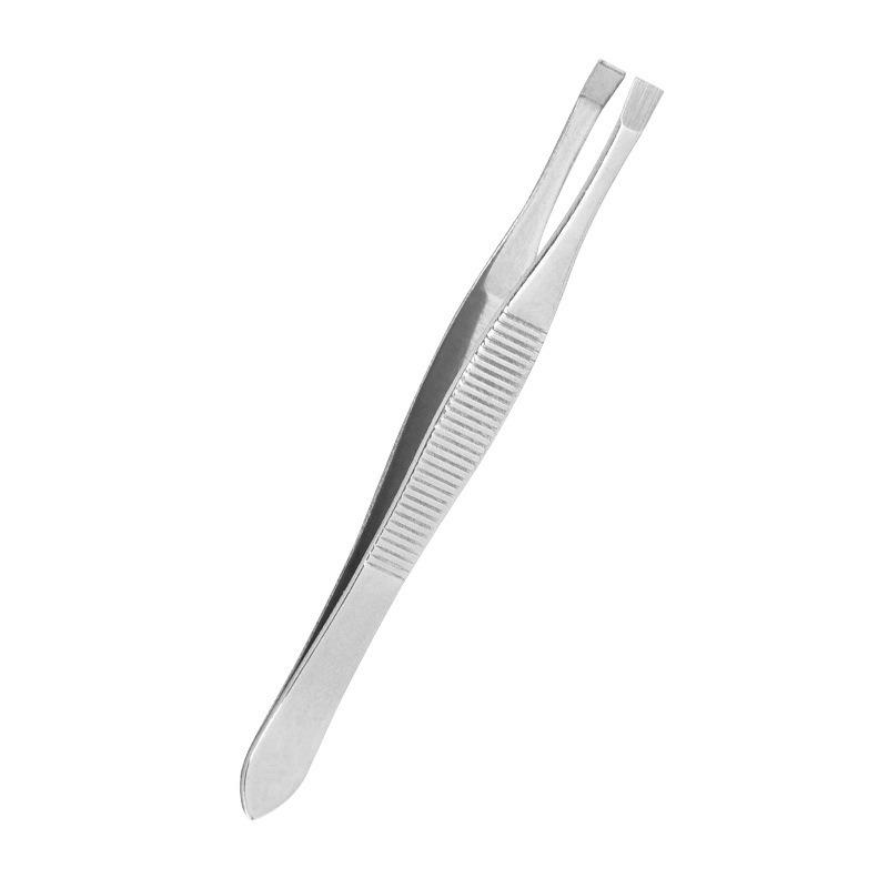 

1PC Precision Eyebrow Tweezers- Professional Stainless Steel Tool for Eyebrow Shaping & Facial Hair Removal - Unisex Beauty Tool білий