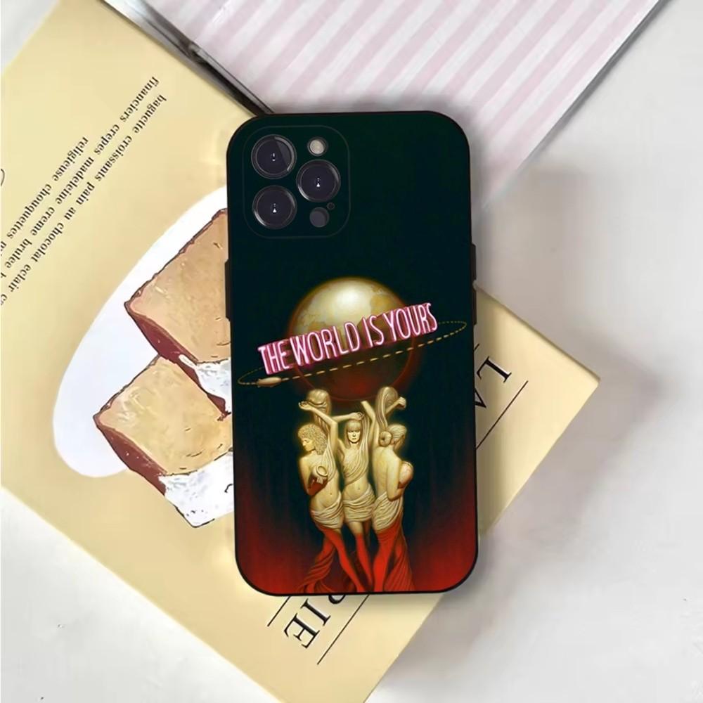 S-Scarfaces Tony M-Montana Phone Case For iPhone 16,15,14,13,12,11,Pro,X,XS,Max,XR,Plus,Mini Soft Black Cover