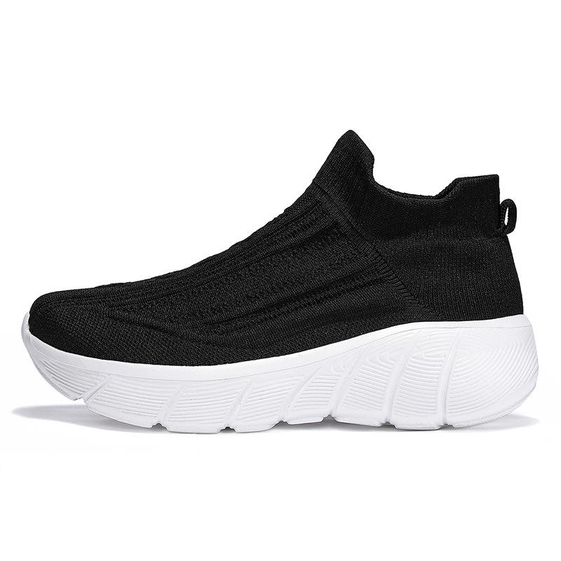 Sports and leisure shoes popcorn soft sole fly-woven ultra-light low-top socks shoes women's running shoes marathon men's shoes