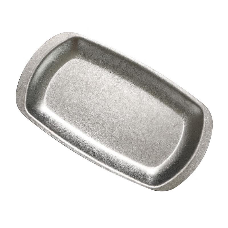 ZISIZ Vintage Gold Stainless Steel Divided Serving Tray