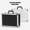 Portable Tool Box Aluminum Alloy Small Storage Box Square Storage Organizer with Sponge Lining for Jewelry Watches Cosmetics