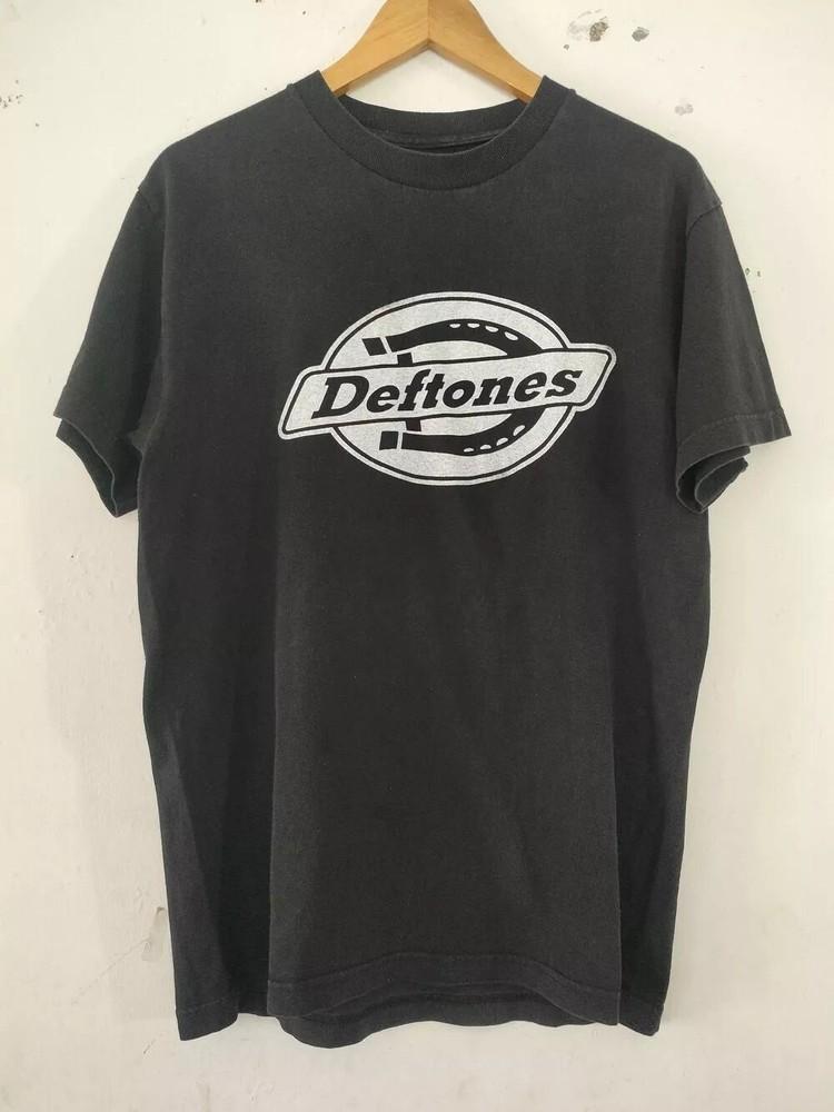 Логотип группы Deftones 90-х Базовая Черная Унисекс Для Мужчин Женщин Футболка Репринт S-5XL Унисекс Футболка XXXXL