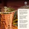 Tumbler with Lid Serving Copper Glass with Brass Lid Tamba Glass with Ayurvedic Health Benefits Ptal Brass and Copper Utensils (600 Ml Tumbler Glass)