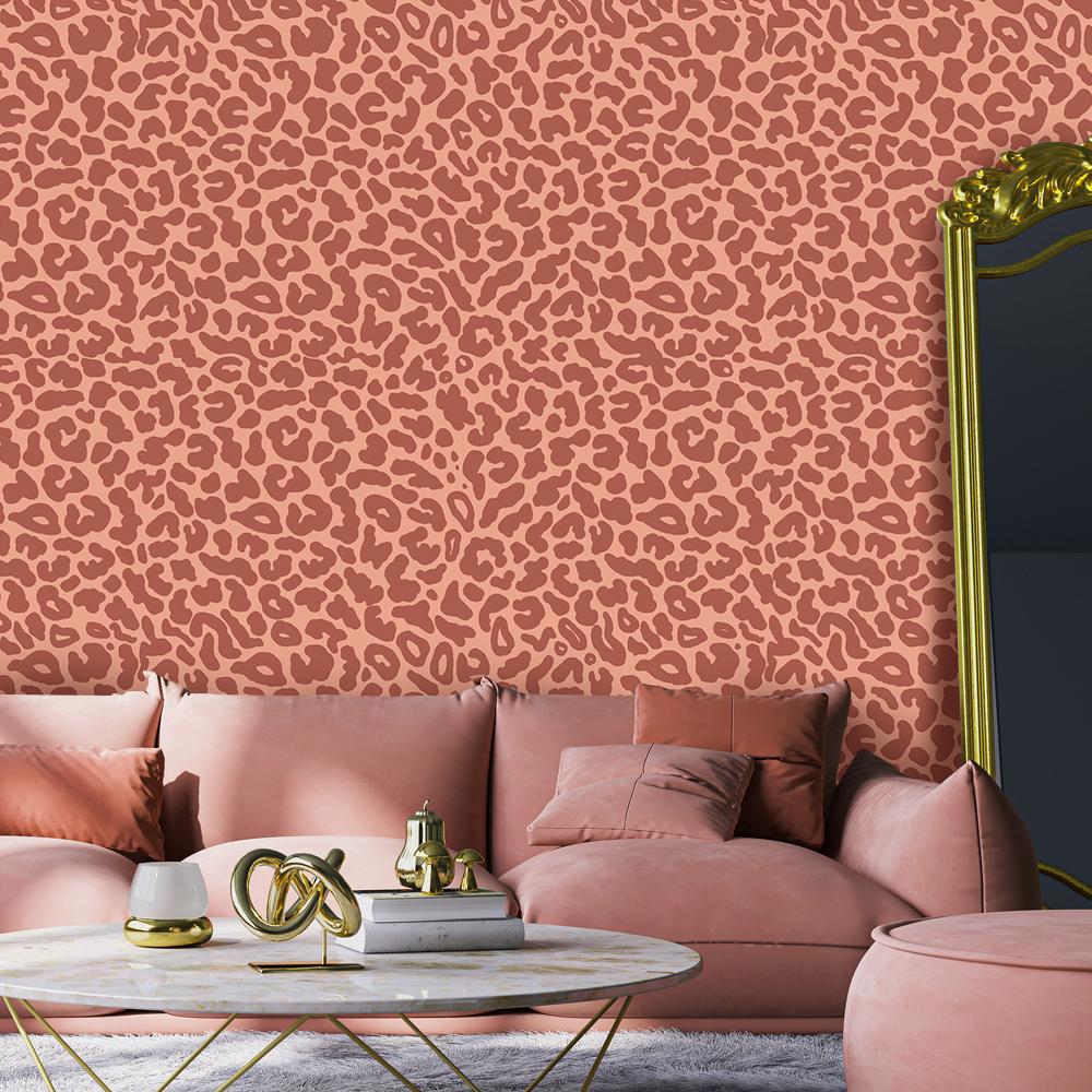 Wallpaper Panther Leopard Fur Spots Pattern