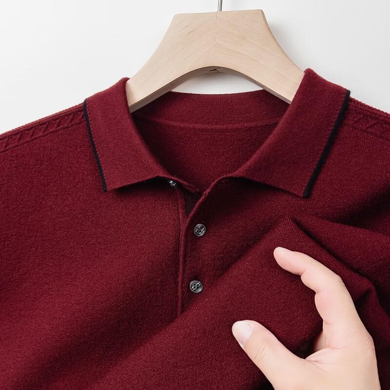 Yiliteng Men's Polo Neck Pullover Sweater YTMTST6516