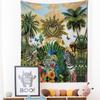 Cartoon Tropical Animal World Tapestry Wall Hanging Kawaii Modern Home Boho Hippie Art Aesthetic Room Decor