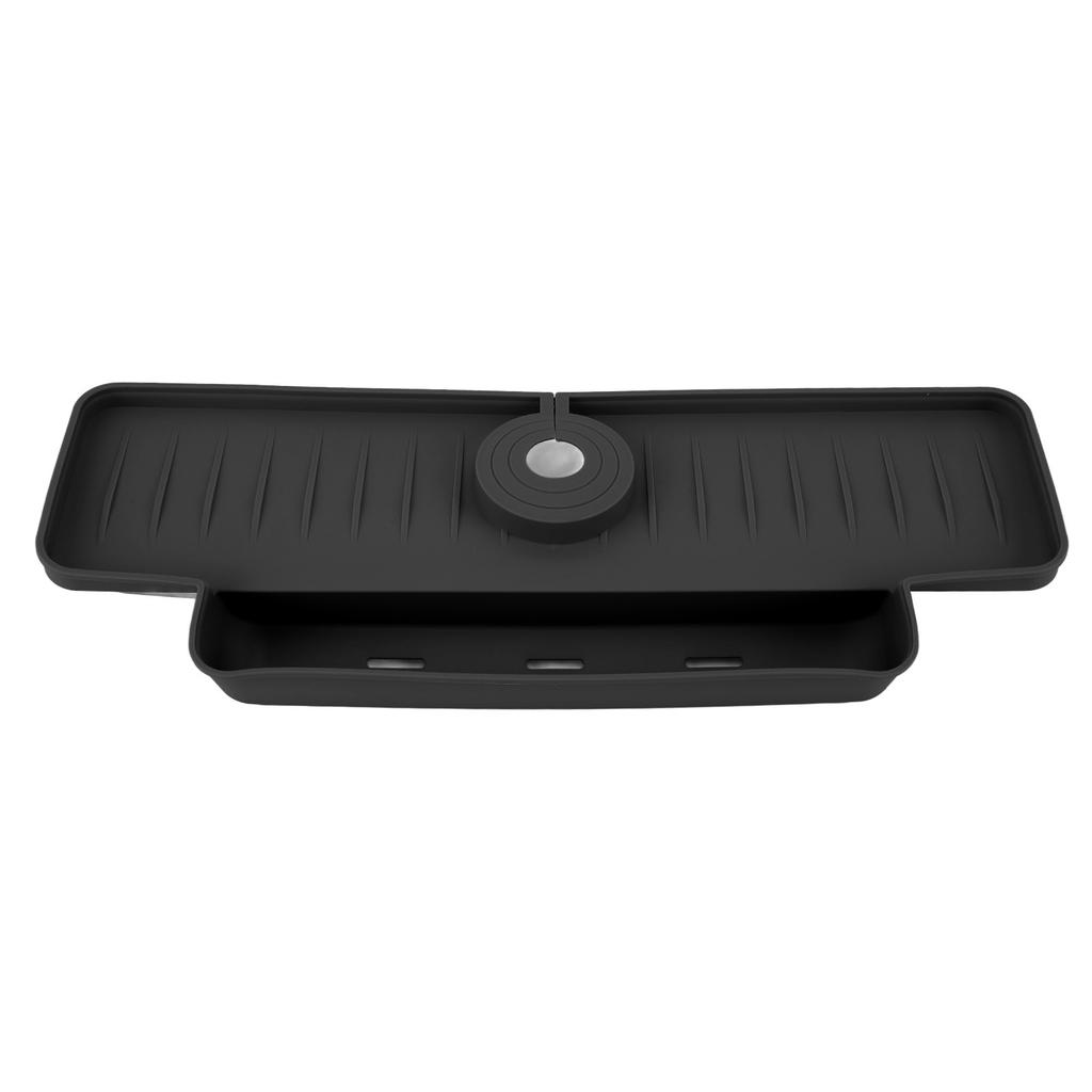 Faucet Splash Proof Draining Rack Silicone Foldable Faucet Handle Drip Catcher Tray Drainer Shelf Basket for Kitchen