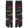 Noren Tabi Socks for Men and Women and Pine Tabi Socks for One Size Fits Made In Japan with Nara Crew Japanese Pattern (Japanorama/Crane Black)