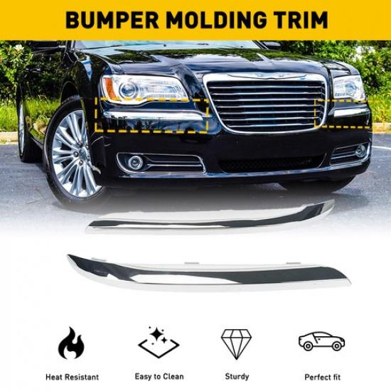 2x Бампер для молдинга 2011-2014 Chrysler Accent 300 Передний Хромированный 68127941AB