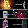 Bluetooth 20M 200LED Flerfarget Juletrelys med Fjernkontroll Dreamcolor Skiftende Halloweenlys USB 5V LED-lys