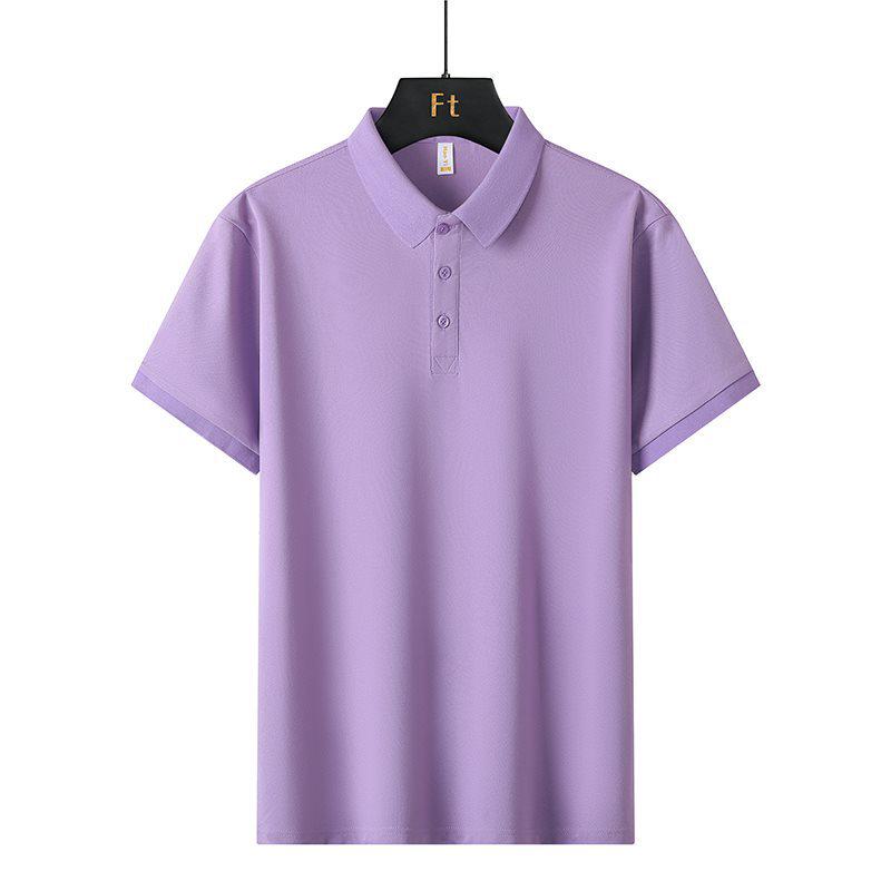 Polo Casual da Uomo 2026 ad Alta Elasticità - Manica Corta, Fine Cotone Imitazione, Collo a Revers.