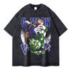 Anime JoJos Bizarre Adventure T Shirt DIO Washed Manga JOJO Stone Ocean Men Women T-shirts Oversized Kujou Jolyne Tops Tees