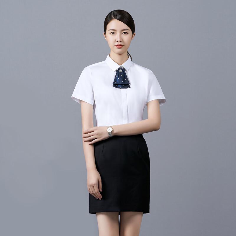 

Romon Women s Short Sleeve Slim Fit Professional Shirt XXL