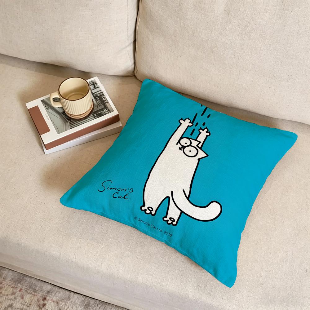 S-Simon'S Cat Cushion Cover Fabric Soft Furnishing,Pillowcase, Cushion Cover, Sofa Pillow, Home Decoration