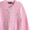 Polo Ralph Lauren Solid Color Single-Breasted Logo Long Sleeve Knit Sweater Women sweater Caramel-Pink 211971868-010