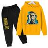 Ronaldo CR7 Estampado Ídolo del Fútbol Ropa Sudadera para Niños Conjunto de 2 Piezas Traje de Pantalón Chándal para Niños Niños Niñas Ropa Chándales Deportivos