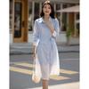 Demana Women's Loose Fit Gradient Stripe Shirt Dress
