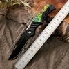 Portable outdoor folding fruit knife for kitchen supplies, sharp survival knife, suitable for camping and hiking