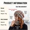 soft Winter Beanie Hat Scarf Set Thicken Warm Wool Hat Cold Protection Thermal Knit Cap  Women/men
