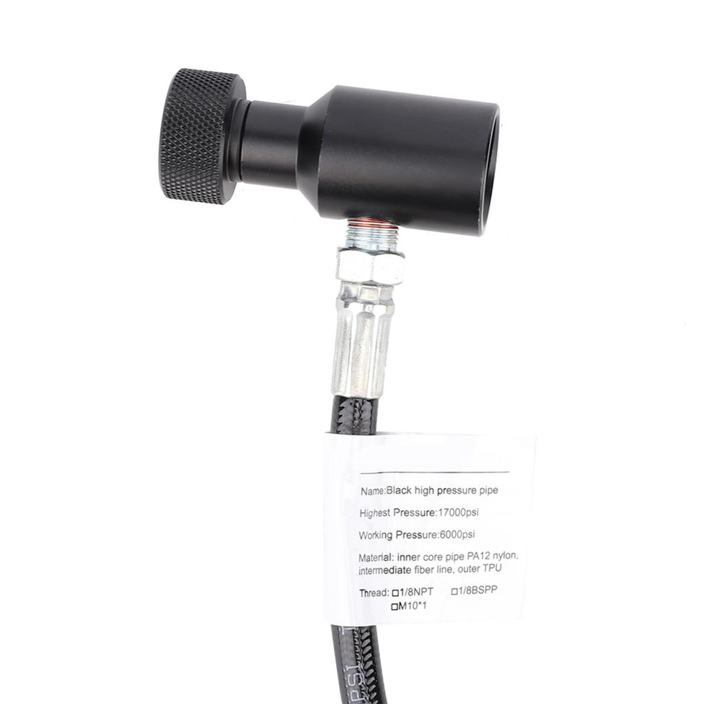 Adaptor pentru furtun de 24 inci de umplere cu CO2 cu valvă dublă cu manometru de 3000 psi pentru rezervorul Sodastream G1/2