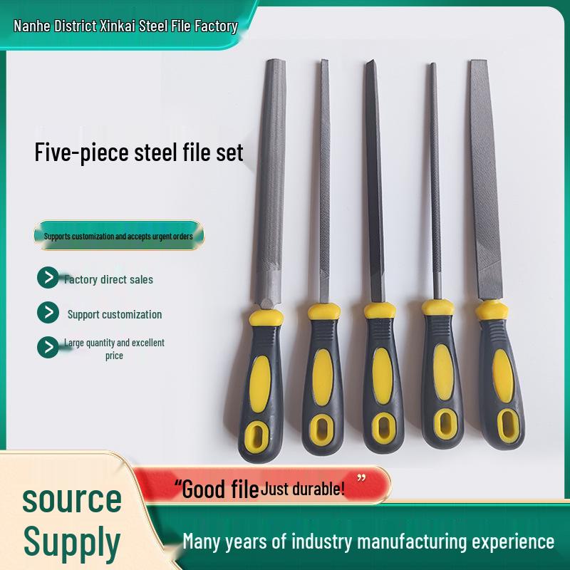 Steel Grinder File - Flat & Triangular Medium-Tooth Wear-Resistant Metal File