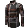 2025 Geometric Three-dimensional 3D Printed Casual Lapel Long-sleeved Shirt Spring and Autumn Men's Trendy Versatile Shirt for Men