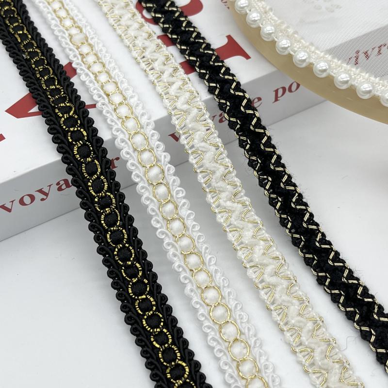 Handmade Gold & Silver Thread Lace: Song Brocade National Style for DIY Clothing, Cuffs, Curtains, and Cushion Decoration.