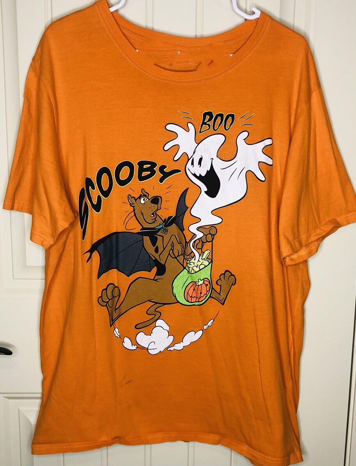 Scooby Doo Orange Halloween Boo Short Sleeve Cotton Unisex S-5XL T-shirt M