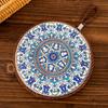 Decorative Heat Mat Vintage Ceramic Trivet, Resistant Pot Holder for Casserole Enamel Elegant Dining Placemat Cookware, Traditional Table Hot Dishes,