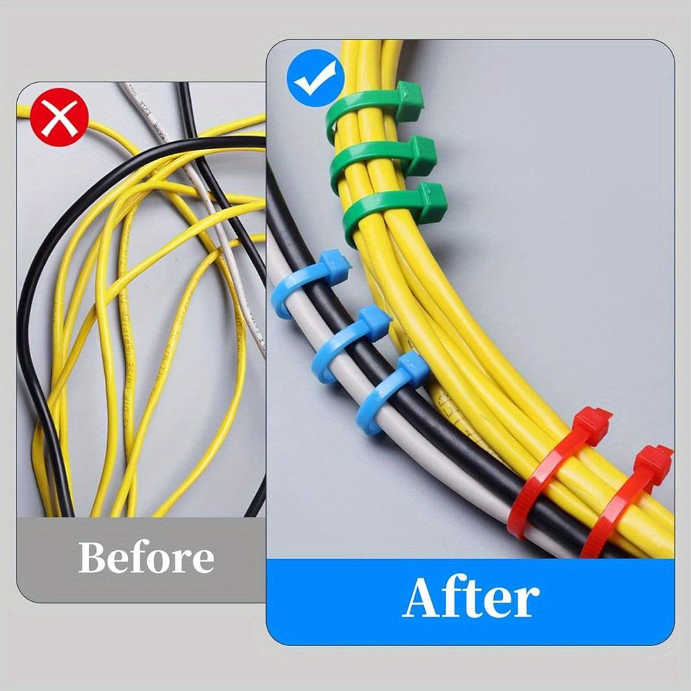 500/300/100pcs Colorful 4-Inch Nylon Zip Ties Ideal for Securing Cables Perfect for Use In Homes Gardens Garages And Workshops