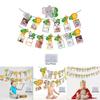 Huipai Brand 12-month Animal Birthday Banner Premium Quality Paper Material For Party Decor