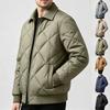 Men's Winter Loose Fit Jacket with Turn-Down Collar, Casual Outerwear for Everyday Wear
